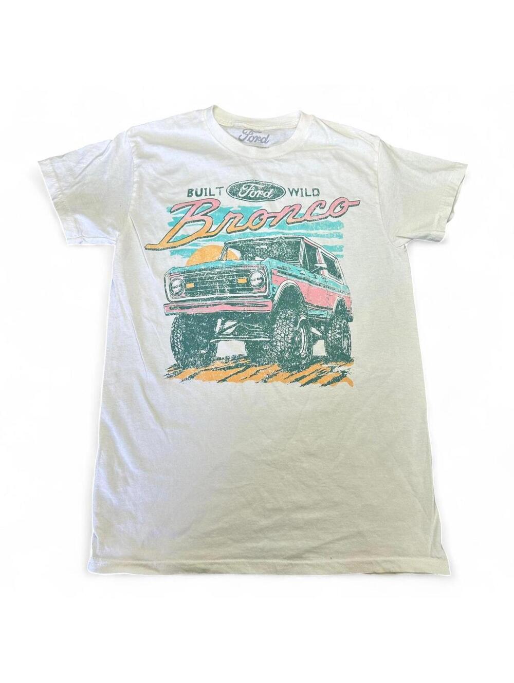 White Ford Bronco T-shirt, Small